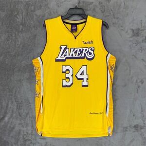 Shaquille O'Neal Lakers Jersey XL Gold Lore Series 34 Shaq NBA Basketball Mesh